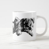 Two Schnauzers – Black & White Dog Mug Jumbo-Tasse (Rechts)