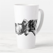 Two Schnauzers – Black & White Dog Mug Milchtasse (Rechte Ecke)