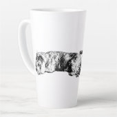 Two Schnauzers – Black & White Dog Mug Milchtasse (Linke Ecke)