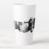 Two Schnauzers – Black & White Dog Mug Milchtasse (Vorderseite)