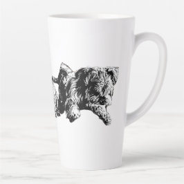 Two Schnauzers – Black & White Dog Mug Milchtasse