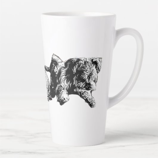 Two Schnauzers – Black & White Dog Mug Milchtasse (Rechts)