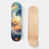 Two sea monsters chase each other, fantasy  skateboard (Vorderseite)