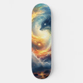 Two sea monsters chase each other, fantasy  skateboard (Vorderseite)