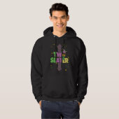 Two Seater Mardi Gras Upside Down Pineapple Swinge Hoodie (Vorne ganz)