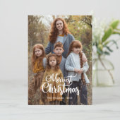 Two Sided Christmas Photo Cards Feiertagskarte (Stehend Vorderseite)