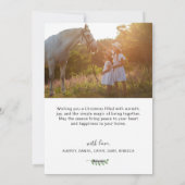 Two Sided Christmas Photo Cards Feiertagskarte (Rückseite)