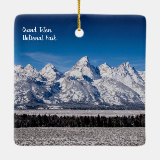 Two sided Grand Teton NP Keramikornament (Rückseite)