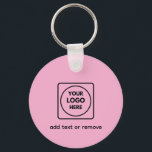 Two Sided Logo QR Code Blush Pink Keychains Schlüsselanhänger<br><div class="desc">Promote your brand with this two sided blush pink business keychain featuring your logo and scannable QR code. Perfect for small businesses, startups, and entrepreneurs seeking stylish and professional promotional products. Add your logo on one side and QR code on the other for marketing, client gifts, and everyday business branding....</div>