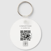 Two Sided Logo QR Code Clean Business Keychains Schlüsselanhänger (Rückseite)
