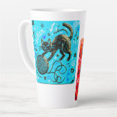 Two-Sided Neon Cat Milchtasse (Linke Ecke)