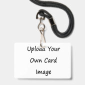 Two Sided Own Image Photo ID Full Card Ausweis (Vorderseite mit Lanyard)