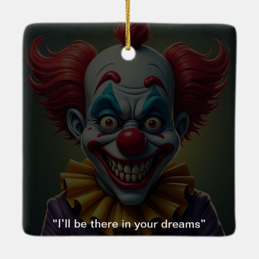 Two Sided Scary Clown Keramikornament (Rückseite)