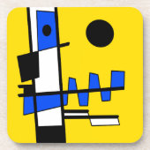 Two Sides Of Ethnicity Yellow Blue Black White Getränkeuntersetzer (Vorderseite)