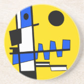 Two Sides Of Ethnicity Yellow Blue Black White Getränkeuntersetzer (Vorne)