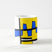 Two Sides Of Ethnicity Yellow Blue Black White Kaffeetasse (Mittel)
