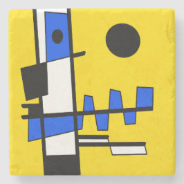 Two Sides Of Ethnicity Yellow Blue Black White Steinuntersetzer