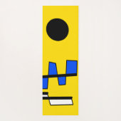 Two Sides Of Ethnicity Yellow Blue Black White Yogamatte (Rückseite)