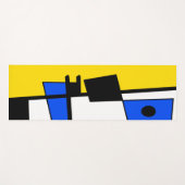 Two Sides Of Ethnicity Yellow Blue Black White Yogamatte (Vorderseite (Horizontal))