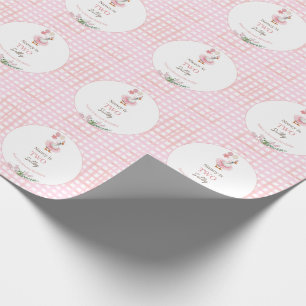 Two Silly Goose 2. Geburtstag Pink  Geschenkpapier