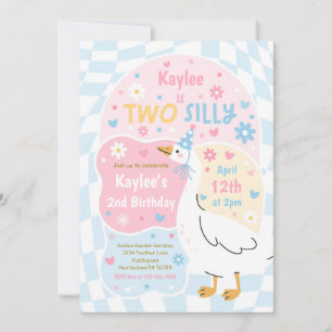 Two Silly Goose 2. Geburtstagsfeier Frühhings-Gebu Einladung