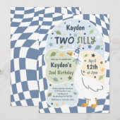 Two Silly Goose 2nd Birthday Party Spring Birthday Einladung (Vorne/Hinten)