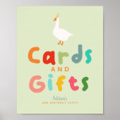 Two Silly goose Cards and Gifts Birthday Sign Poster (Vorne)