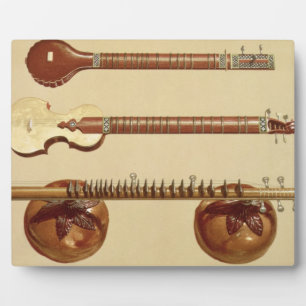 Two sitars and a rudra vina, Indian, from 'Musical Fotoplatte