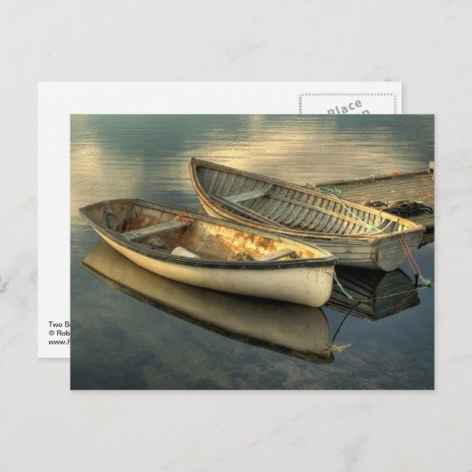 Two small boats in Peggy's Cove - Postcard Postkarte (Vorne/Hinten)