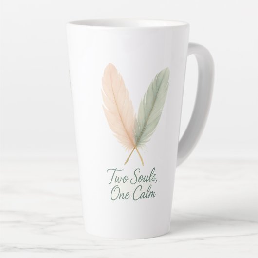 Two Souls, One Calm – Serenity Script Mug Milchtasse (Rechte Ecke)