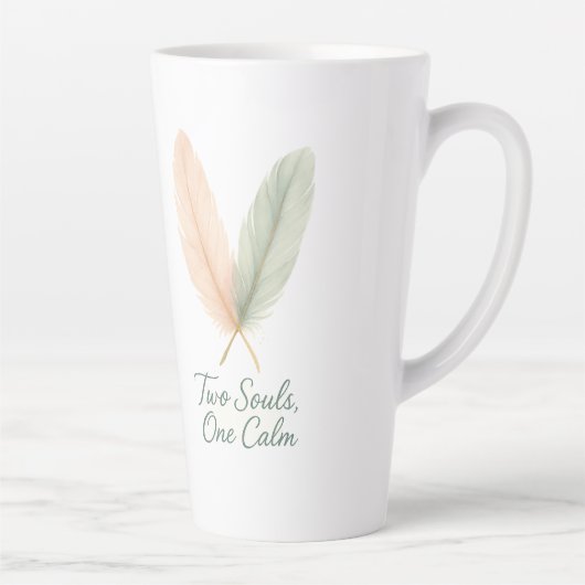 Two Souls, One Calm – Serenity Script Mug Milchtasse (Rechts)