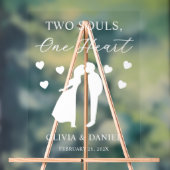 Two Souls, One Heart Custom Wedding Acrylschild (Neutral)