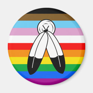 Two-Spirit-LGBTQ+-Progress-Pride-Flagge Magnet