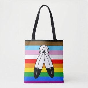 Two-Spirit-LGBTQ+-Progress-Pride-Flagge Tasche