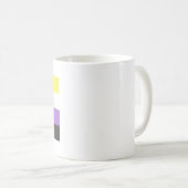 Two-Spirit Nonbinary-Stolzflagge Kaffeetasse (VorderseiteRechts)