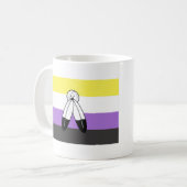 Two-Spirit Nonbinary-Stolzflagge Kaffeetasse (Vorderseite Links)