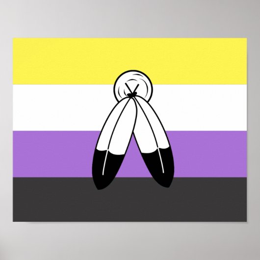 Two-Spirit Nonbinary-Stolzflagge Poster (Vorne)