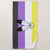 Two-Spirit Nonbinary-Stolzflagge Strandtuch (Vorderseite)