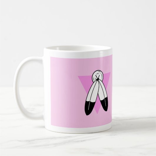 Two-Spirit Pink Triangle Flagge Kaffeetasse (Links)