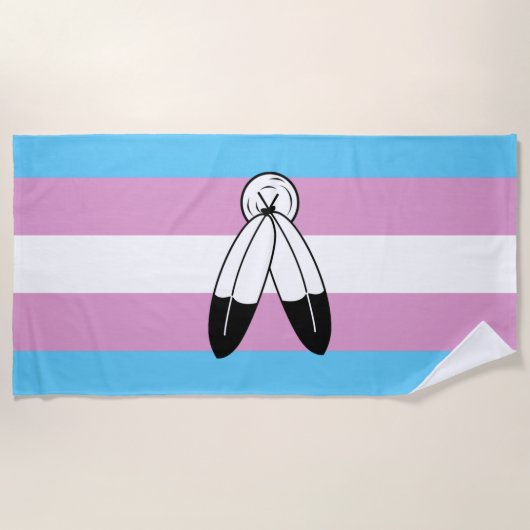 Two-Spirit Trans Pride-Flagge Strandtuch (Vorderseite)