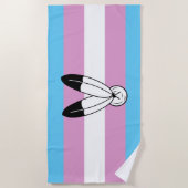 Two-Spirit Trans Pride-Flagge Strandtuch (Vorderseite)