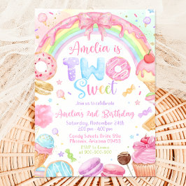 Two Sweet Birthday Invitation, 2nd Birthday Invite Einladung