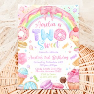 Two Sweet Birthday Invitation, 2nd Birthday Invite Einladung