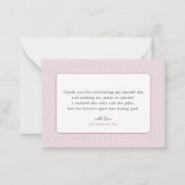 Two Sweet Cupcake & Donuts 2nd Birthday Thank You Mitteilungskarte (Rückseite)