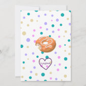 TWO Sweet, donuts and dots 2nd Birthday Einladung (Rückseite)