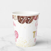 Two Sweet Donuts Girl 2. Geburtstag Party Pappbecher (Rechts)