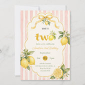 Two Sweet Lemon 2. Geburtstag Einladung (Vorderseite)