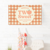 Two Sweet Peach Fruit Second 2nd Birthday Party Banner (Insitu)