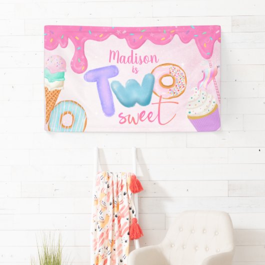 two sweet Pink Frosting Banner (Insitu)