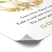 Two Sweet Pumpkins Twin Baby Shower Guess How Many Poster (Ecke)